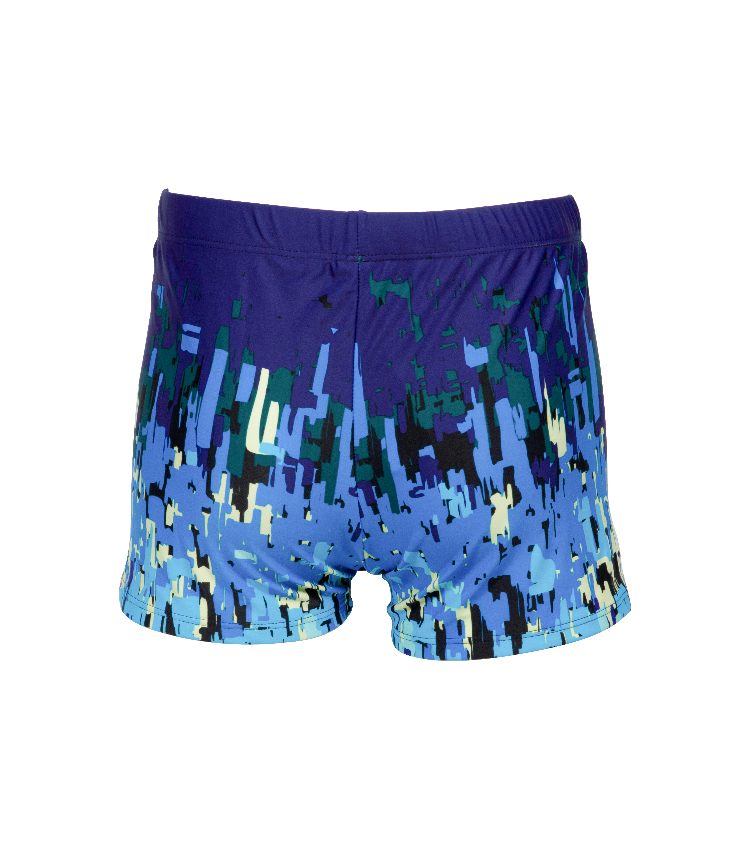 Blue digital squares mix advanced swimming shorts